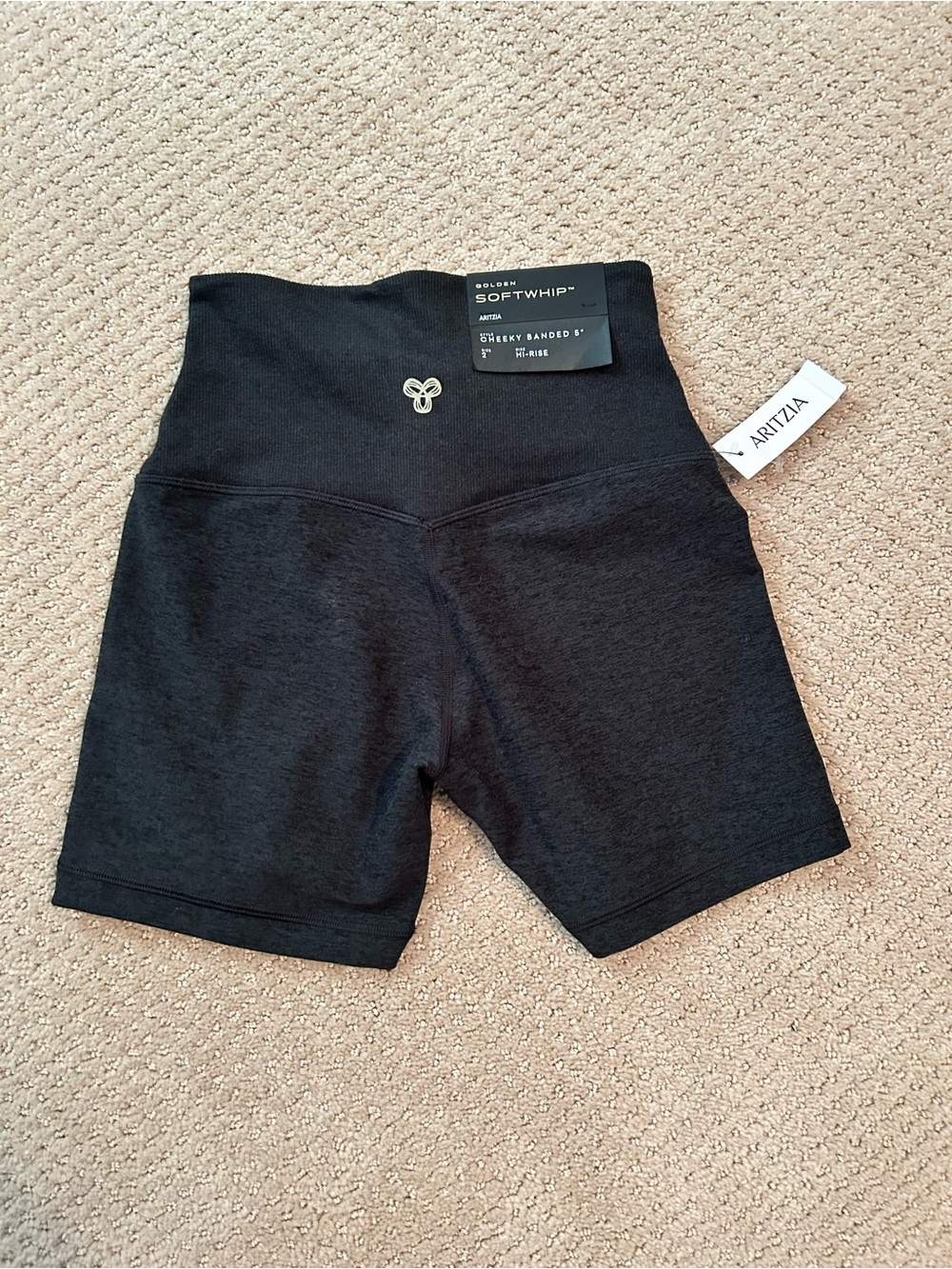 NEW Aritzia Black High-Rise Softwhip Biker Shorts